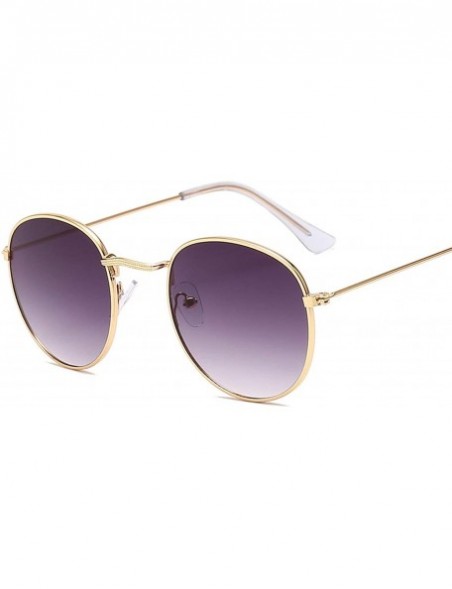 Oval Round Retro Sunglasses Women Luxury Brand Glasses Women/Men Small Mirror Oculos De Sol Gafas UV400 - C7197A39TRY $21.30