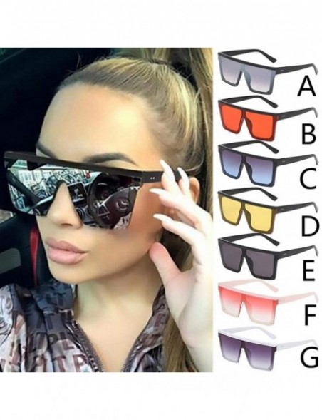 Aviator Fashion Women Square Shape Frame Sunglasses Summer Shade Glasses - B - CH18TQWAEW2 $9.08