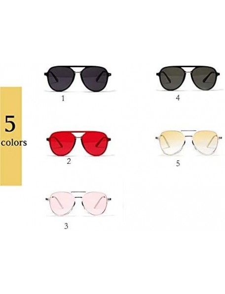 Aviator Gradient Sunglasses Designer Fashion Eyewear - Black - C918AC5SO43 $10.99