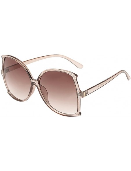 Oversized Oversize Sunglasses Women Man Big Frame Irregular Shape Sunglasses Eyewear - E - CD190HZCDX7 $8.20