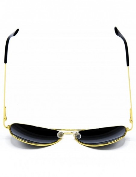 Sport Aviator Metal Frame Sunglasses - Silver Mirror Lens/Gold Frame - CZ128OHMYOH $12.73