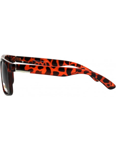 Square Polarized Lens Sunglasses Unisex Casual Fashion Square Frame Shades UV 400 - Tortoise (Brown) - C518SIR7YOZ $14.82