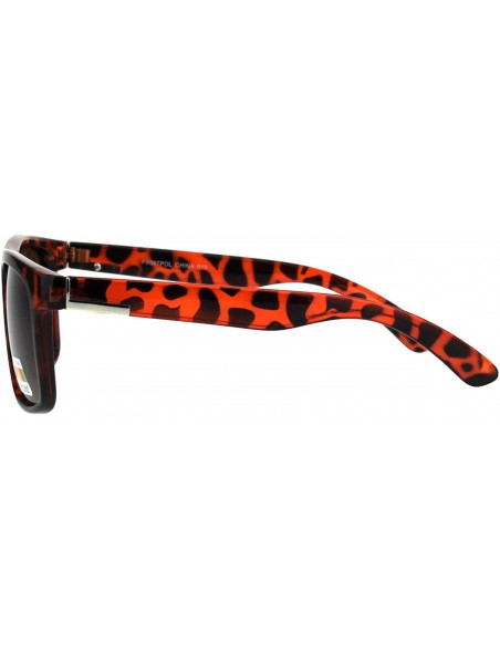Square Polarized Lens Sunglasses Unisex Casual Fashion Square Frame Shades UV 400 - Tortoise (Brown) - C518SIR7YOZ $14.82