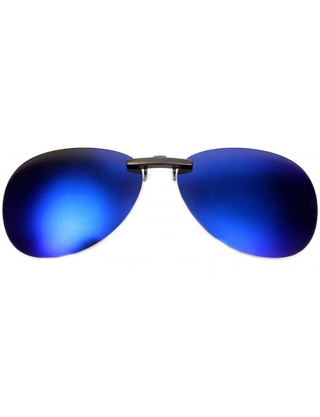 Round Hot Sell Mens Womens Polarized Clip Sunglasses Driving Night Vision Anti UVA Clips Riding - Blue - C9197Y7RNEG $21.62