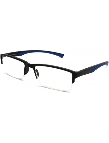 Rectangular 6904 SECOND GENERATION Semi-Rimless Flexie Reading Glasses NEW - A7 Blue - C518WY8X6AU $13.70