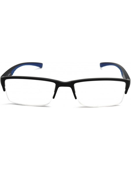 Rectangular 6904 SECOND GENERATION Semi-Rimless Flexie Reading Glasses NEW - A7 Blue - C518WY8X6AU $13.70
