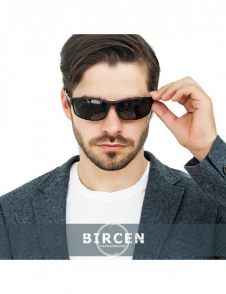 Rectangular Polarized Sunglasses for Men Women UV Protection Driving Golf Fishing Sports Sunglasses - CC18OT0Y4DL $25.17