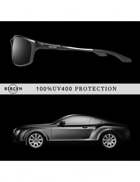 Rectangular Polarized Sunglasses for Men Women UV Protection Driving Golf Fishing Sports Sunglasses - CC18OT0Y4DL $25.17