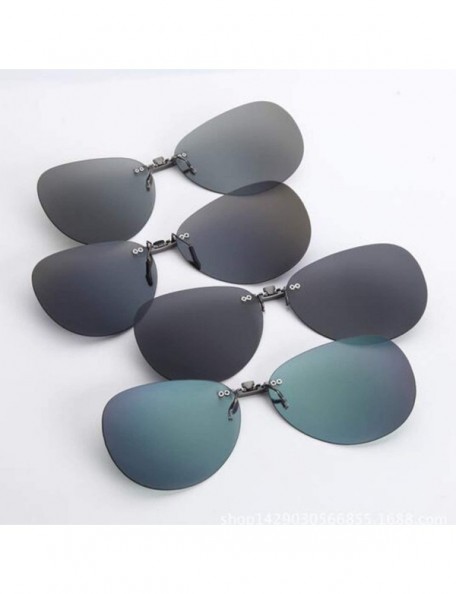 Round Hot Sell Mens Womens Polarized Clip Sunglasses Driving Night Vision Anti UVA Clips Riding - Blue - C9197Y7RNEG $21.62