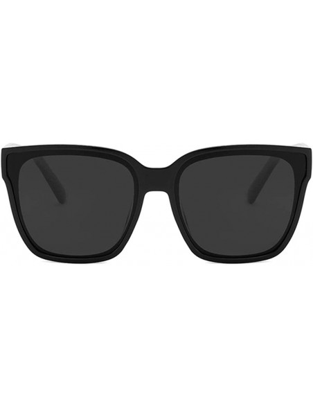 Square Unisex Sunglasses Fashion Bright Black Grey Drive Holiday Square Non-Polarized UV400 - Bright Black Grey - C118RLRLW38...