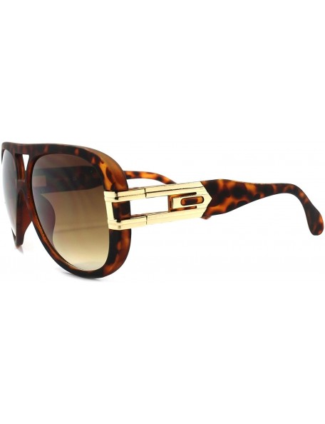 Oversized Vintage Retro Style Hip Hop Mens Womens Soft Matte Oversized Sunglasses - Matte Tortoise - C218932I685 $15.44