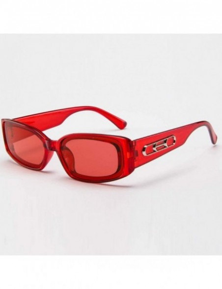 Oval Polarized UV Protection Sunglasses for Men Women Full rim frame Rectangle Acrylic Lens Plastic Frame Sunglass - CZ1903I8...
