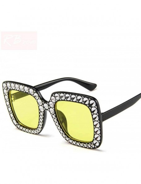 Square 2019 Sunglasses Women Square Large Frame Classic Vintage Outdoor T Black Gray - Black White - CS18Y2ONLWR $10.49