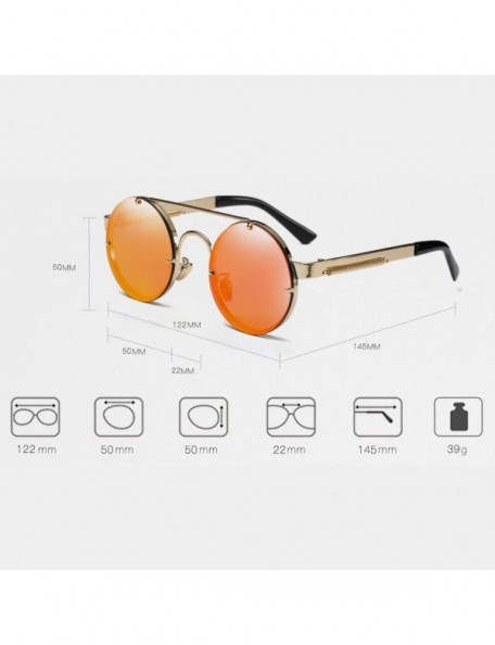 Wayfarer Colorful Sunglasses Round Metal Men and Women Goggles Shades Eyeglass - Gray - CD18G7A47SL $16.23