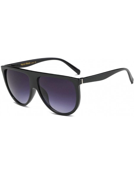 Goggle Women Retro Big Frame Sunglasses Fashion Brand Design Men Goggle UV400 - Black - C918RHTTG5U $12.78