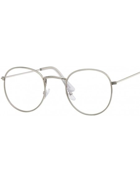 Round Round Glasses Frame Men Anti Blue Light Glasses Women Fake Glasses Oval Eyeglasses Frame Transparent Lens - Black - C71...