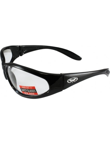 Wrap Hercules Nylon Sunglasses (Black Frame/Clear Lens) - Black Frame/Clear Lens - C011F4VMA0T $19.10