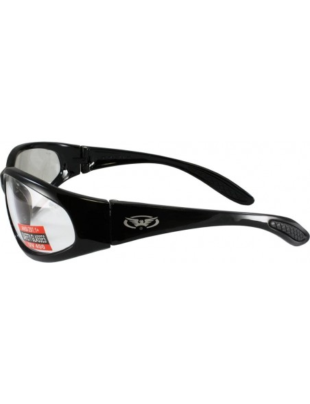 Wrap Hercules Nylon Sunglasses (Black Frame/Clear Lens) - Black Frame/Clear Lens - C011F4VMA0T $10.05