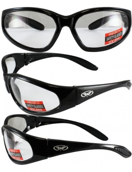 Wrap Hercules Nylon Sunglasses (Black Frame/Clear Lens) - Black Frame/Clear Lens - C011F4VMA0T $10.05