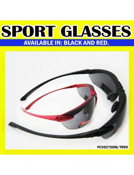 Sport Polycarbonate Sunglasses Men Womens UV Protection Shatterproof TR90 Frame Sports - C711661GRMT $11.00