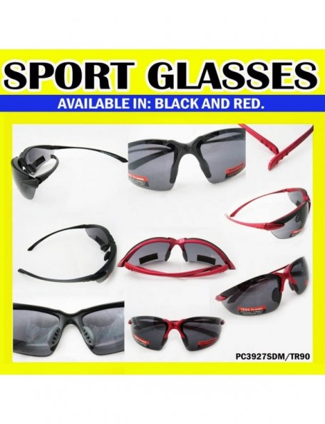 Sport Polycarbonate Sunglasses Men Womens UV Protection Shatterproof TR90 Frame Sports - C711661GRMT $11.00