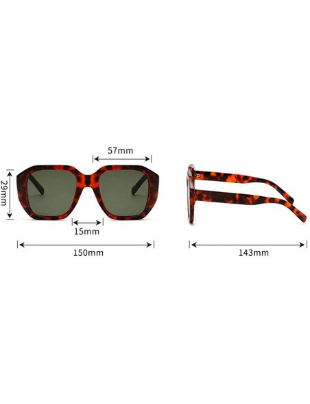 Square 2019 new personality fashion square bean flower fashion retro net red street shot sunglasses UV400 - Black - CU18M8IN7...