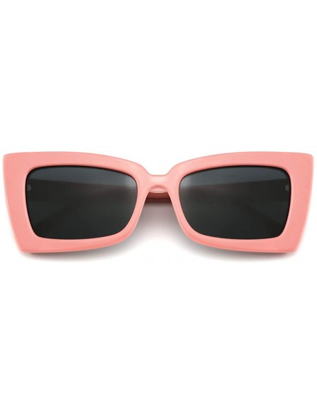 Oversized Retro Cateye Sunglasses for Women UV Protection Fashion Clout Goggles - Pink - C418S8M4UE4 $15.37