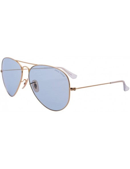 Aviator Designer Metal Womens Mens Aviator Sunglasses UV Protection - Transparent Blue - C417YEZSGDZ $68.33