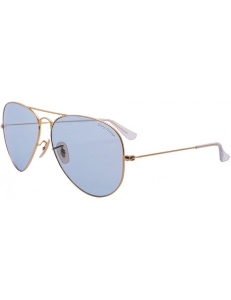 Aviator Designer Metal Womens Mens Aviator Sunglasses UV Protection - Transparent Blue - C417YEZSGDZ $25.72