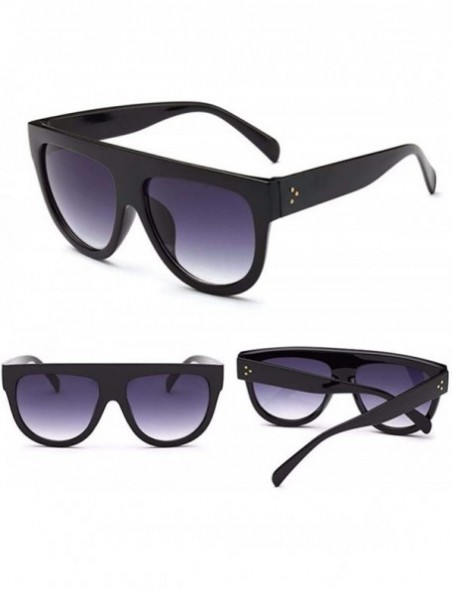 Aviator 2019 Fashion Sunglasses Women Flat Top Style Brand Design Vintage Sun Glasses 6 - 5 - C618YZW7M5G $7.33