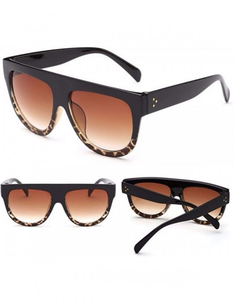 Aviator 2019 Fashion Sunglasses Women Flat Top Style Brand Design Vintage Sun Glasses 6 - 5 - C618YZW7M5G $7.33