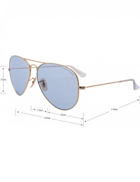 Aviator Designer Metal Womens Mens Aviator Sunglasses UV Protection - Transparent Blue - C417YEZSGDZ $25.72