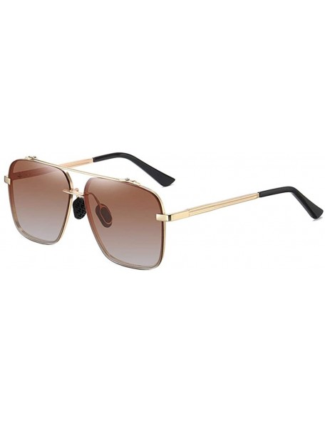 Rectangular Men's sunglasses- anti-glare glasses- polarized sunglasses- rectangular metal full-frame driving - C2 - CP194U96Y...