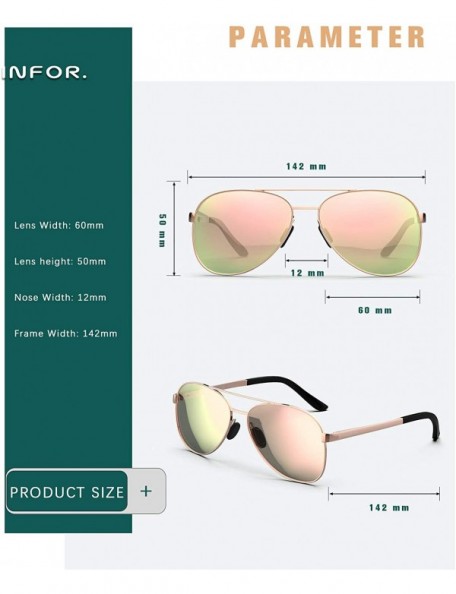 Aviator Aviator Sunglasses for Men Women-Polarized Driving UV 400 Protection with Case - 15-pink/Mirrored - C41979LYNGQ $17.88