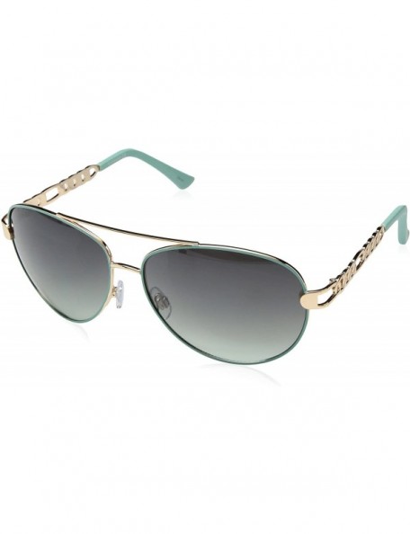 Aviator Women's R566 Aviator Sunglasses - Gold/Aqua - C4129HH0H97 $49.99
