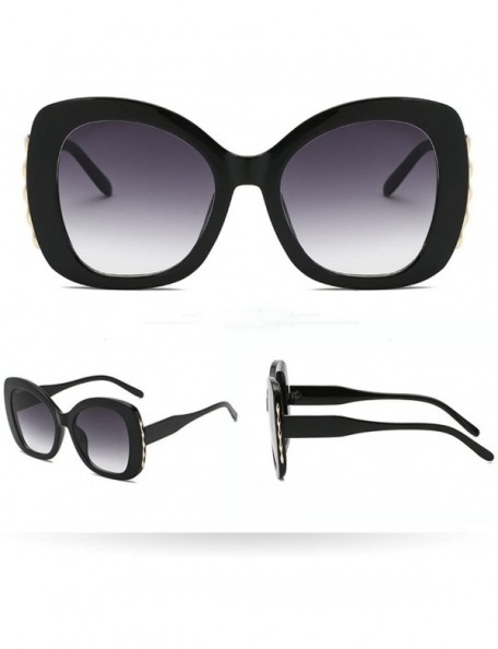 Oversized Classic Square Oversized Frame Sunglasses Retro Fashion Cateye Women Sunglasses Oversized Frame Lens Glasses - D - ...