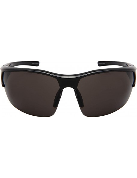 Semi-rimless Men Semi-rimless Glasses Rectangular Sports Sunglasses for Men 570115 - Sd Black Frame/Grey Lens - C718L5Y7CN5 $...