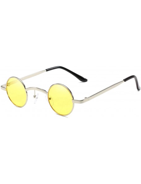 Oversized Round Sunglasses Metal Frame Women Men Vintage Sun Glasses Eyewear Shades UV400 Gafas - 8 - CT18WE4QSSZ $9.70