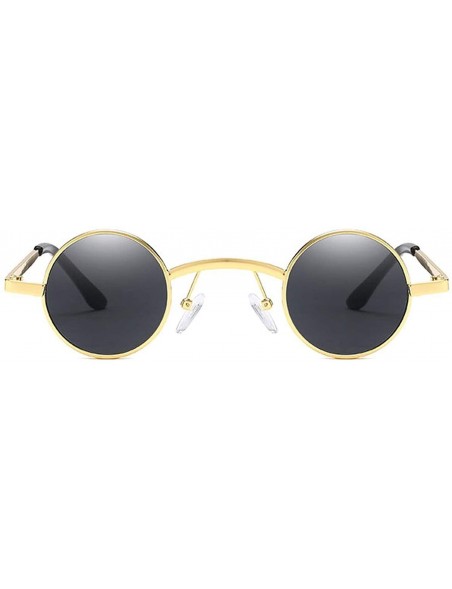 Oversized Round Sunglasses Metal Frame Women Men Vintage Sun Glasses Eyewear Shades UV400 Gafas - 8 - CT18WE4QSSZ $9.70