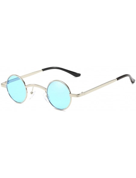 Oversized Round Sunglasses Metal Frame Women Men Vintage Sun Glasses Eyewear Shades UV400 Gafas - 8 - CT18WE4QSSZ $9.70