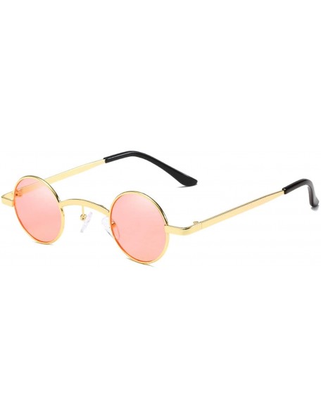 Oversized Round Sunglasses Metal Frame Women Men Vintage Sun Glasses Eyewear Shades UV400 Gafas - 8 - CT18WE4QSSZ $9.70