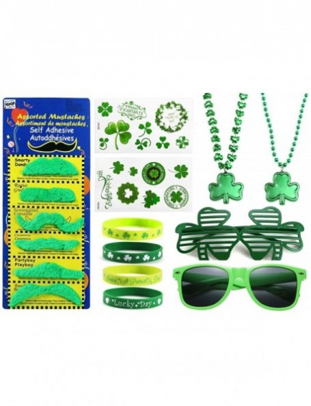Square Green St. Patrick's Day Accessories Shamrock Irish Sunglasses Green Clover Party Favors Pack B2552 - Green 2 - C9194CM...