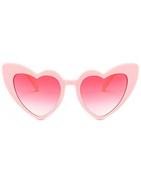 Aviator Heart Sunglasses Women Brand Designer Cat Eye Sun Glasses Retro Love Bgray - Rgray - C218YZX87K4 $10.39