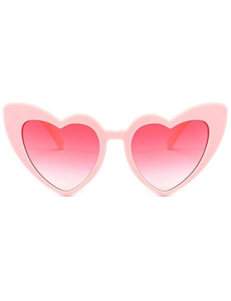 Aviator Heart Sunglasses Women Brand Designer Cat Eye Sun Glasses Retro Love Bgray - Rgray - C218YZX87K4 $10.39