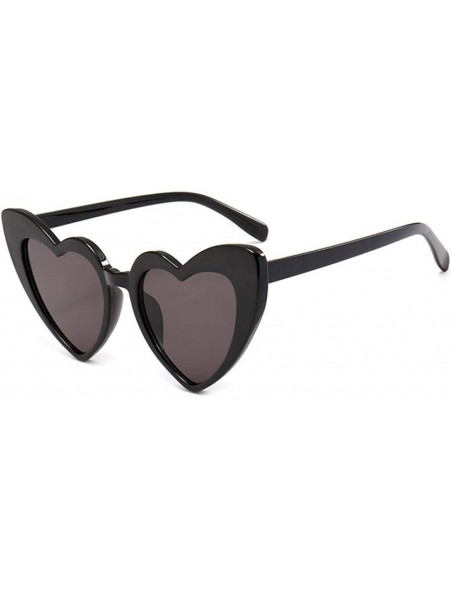 Aviator Heart Sunglasses Women Brand Designer Cat Eye Sun Glasses Retro Love Bgray - Rgray - C218YZX87K4 $10.39