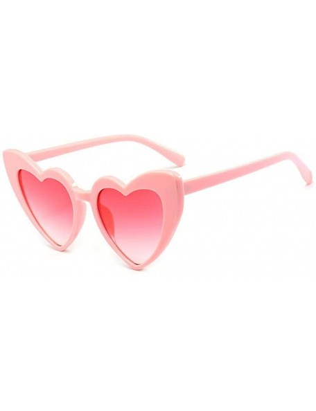 Aviator Heart Sunglasses Women Brand Designer Cat Eye Sun Glasses Retro Love Bgray - Rgray - C218YZX87K4 $10.39