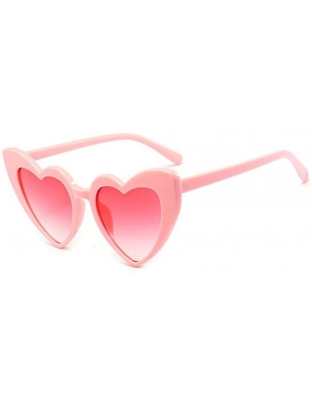 Aviator Heart Sunglasses Women Brand Designer Cat Eye Sun Glasses Retro Love Bgray - Rgray - C218YZX87K4 $10.39