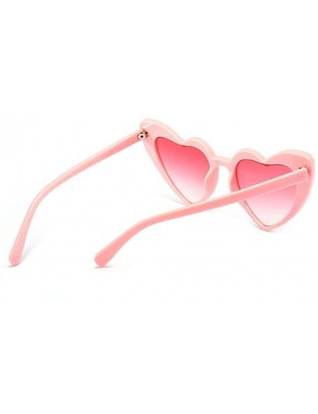 Aviator Heart Sunglasses Women Brand Designer Cat Eye Sun Glasses Retro Love Bgray - Rgray - C218YZX87K4 $10.39