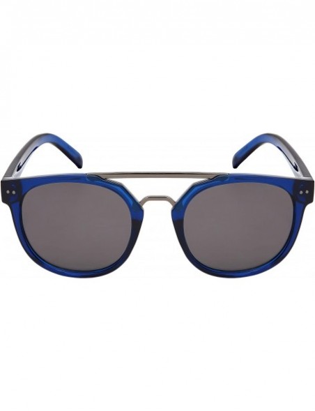 Oval Vintage Round Horn Rim Sunglass Women Oval Sunglasses for Men 53110-FLSD - CC18MD4QIDG $12.09