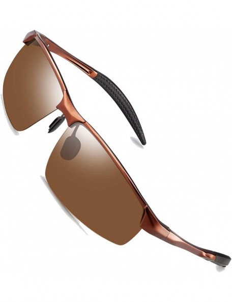 Sport Polarized Sunglasses for Mens Womens - Anti Glare UV400 Metal Driving Fashion Sports Fishing Sunglasses - CH18EO2E8NO $...